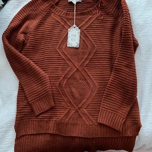 Pink rose pecan color sweater